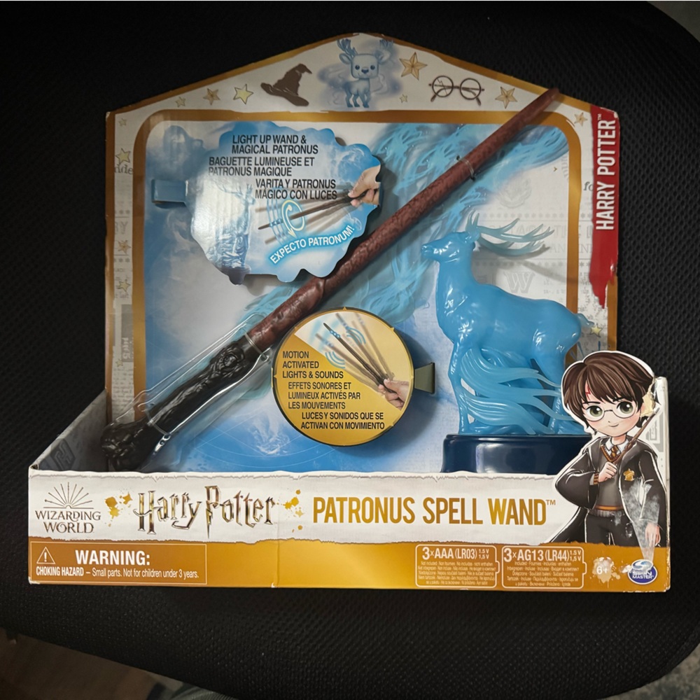 NEW HARRY POTTER WIZARDING WORLD Patronus Spell Wand Stag Lights & Sounds